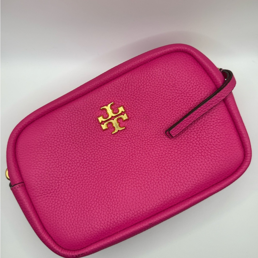 Tory Burch Pink Crossbody Bag with Gold Logo
